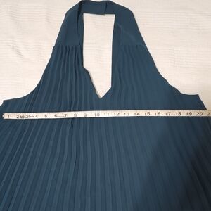 Banana Republic Teal Pleated Maxi Dress